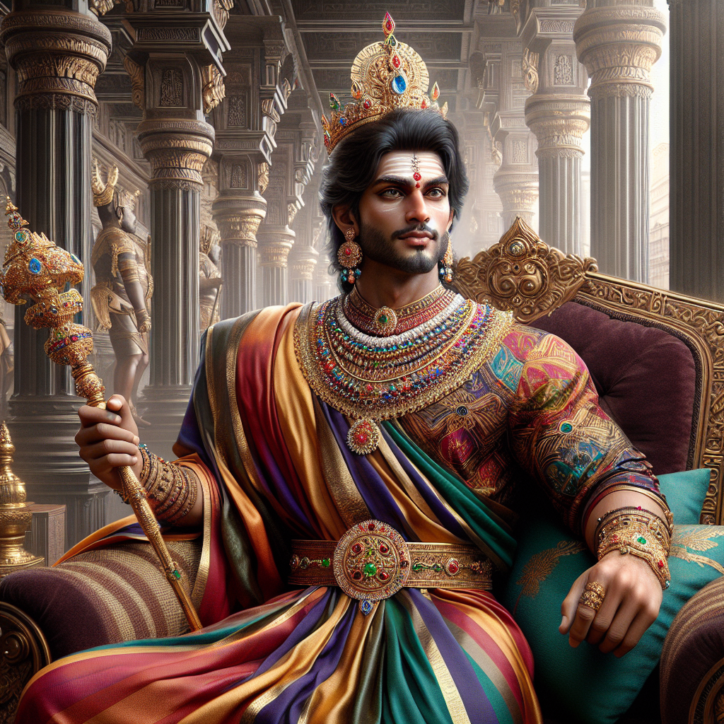 Explore the Magnificence of a Tamil King in Traditional Regalia