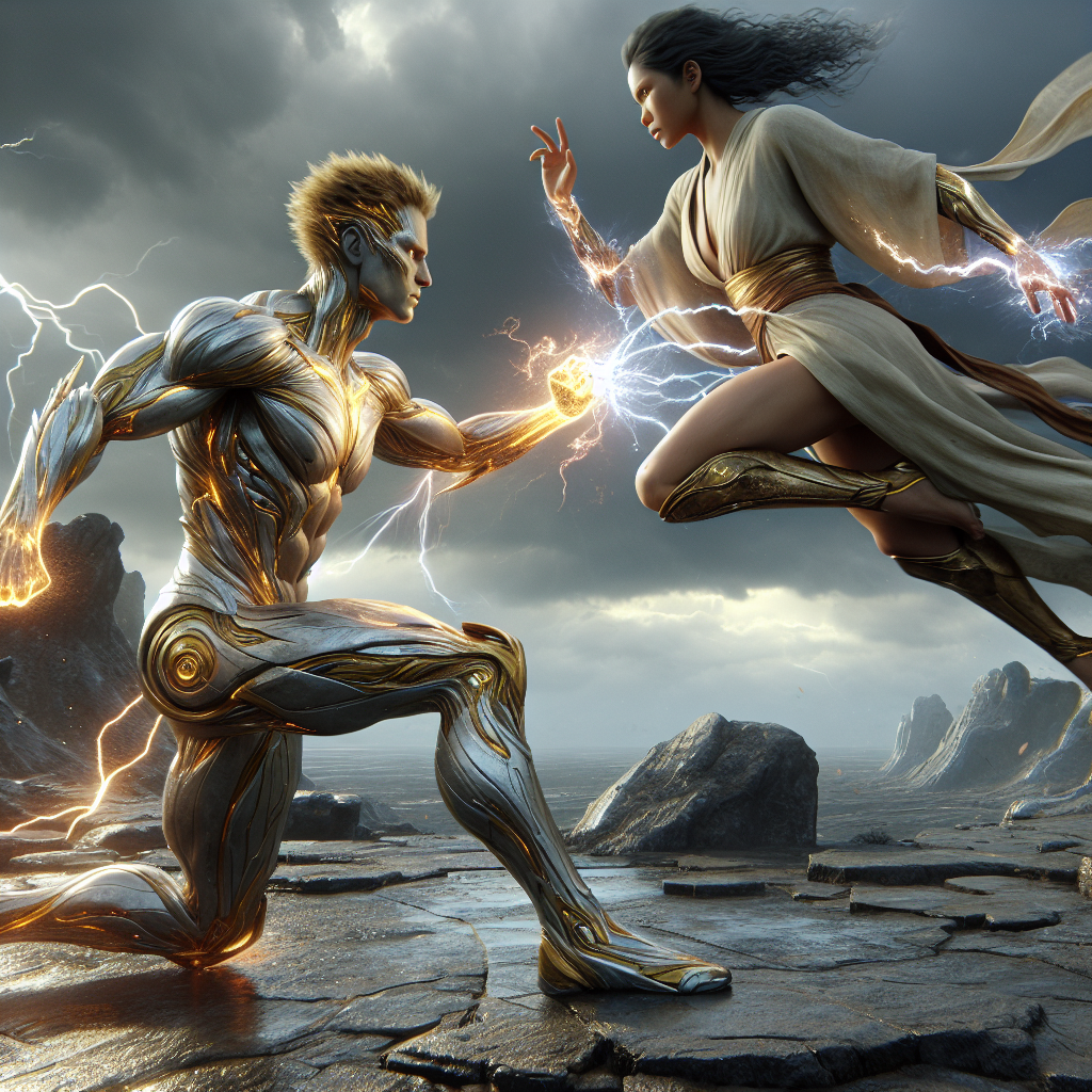 Epic Duel: Mystic vs. Warrior