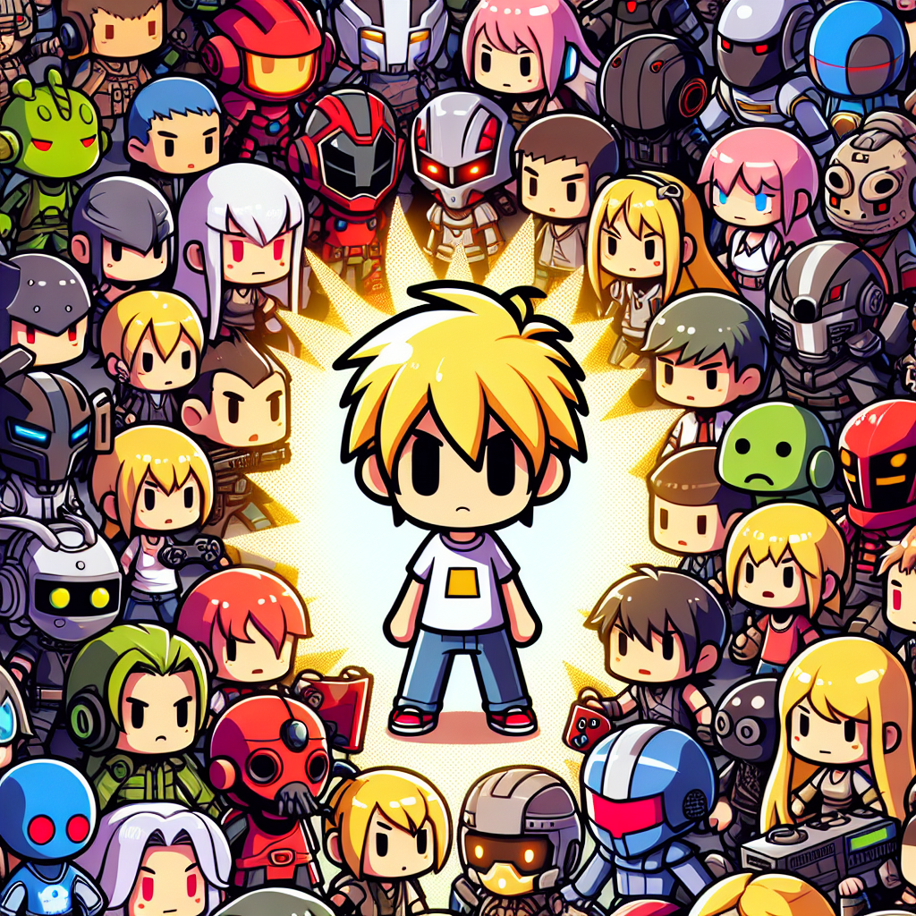 Diverse Computer Game Characters with a Blond Boy