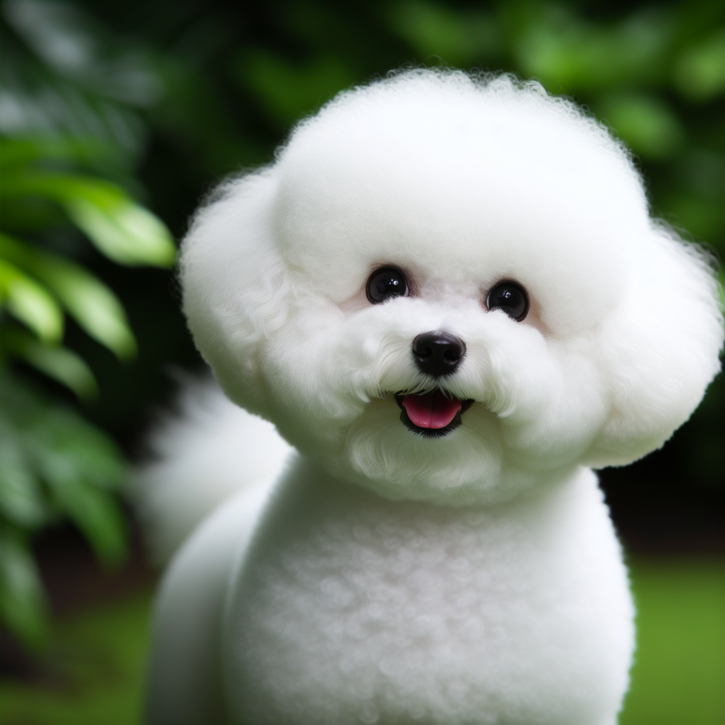 Adorable Bichon Frise with Cheerful Expression