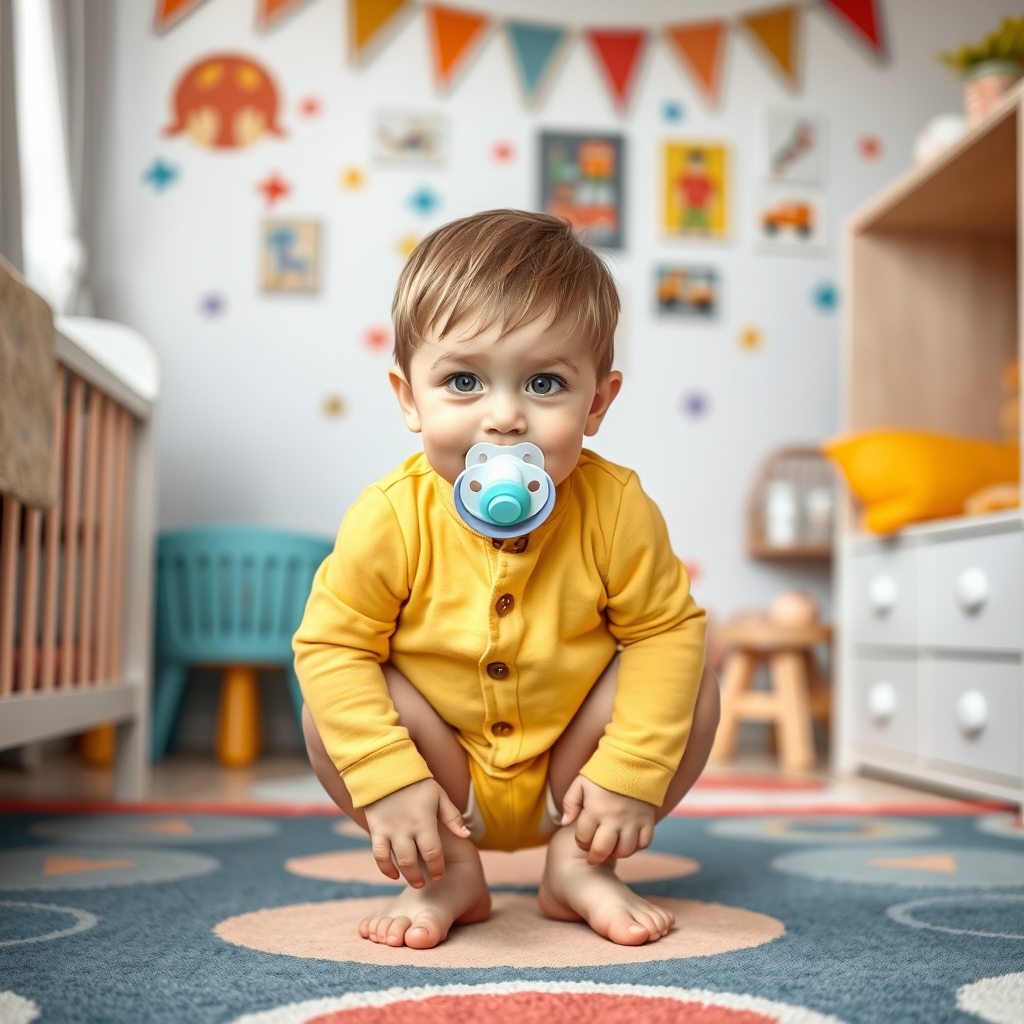 Discover a Colorful Nursery with a Happy Boy