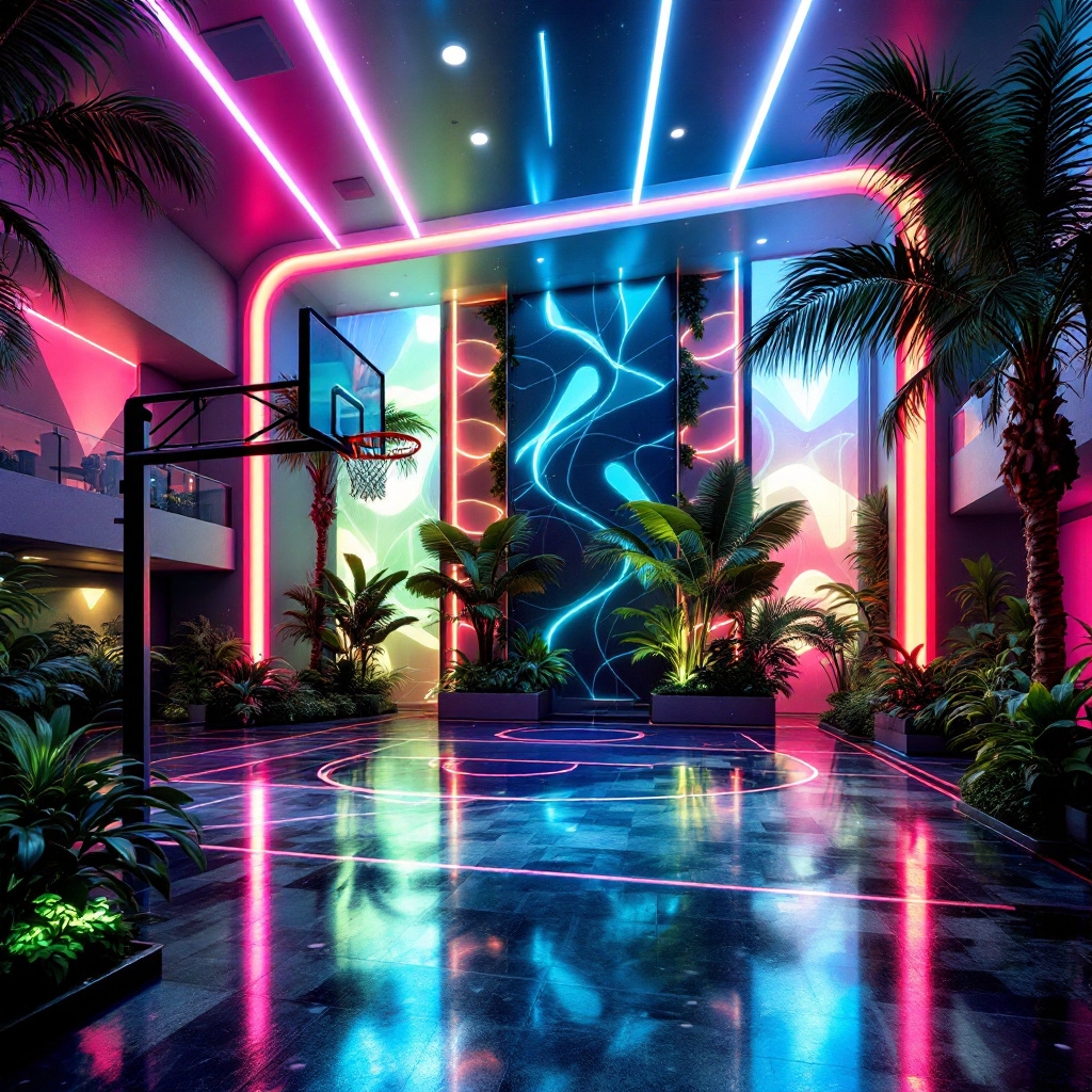 Welcome to the Neon Basketball Court