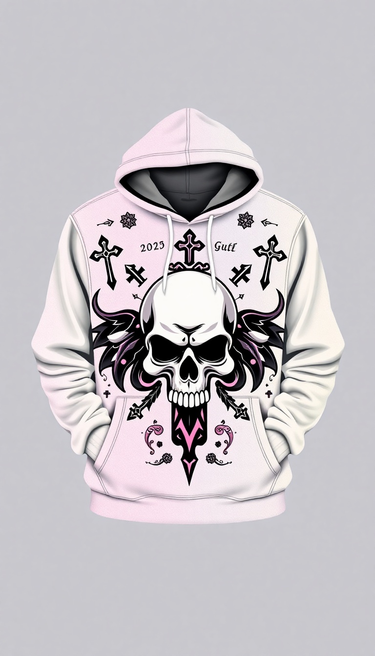 Unique Pastel Goth Hoodie Design