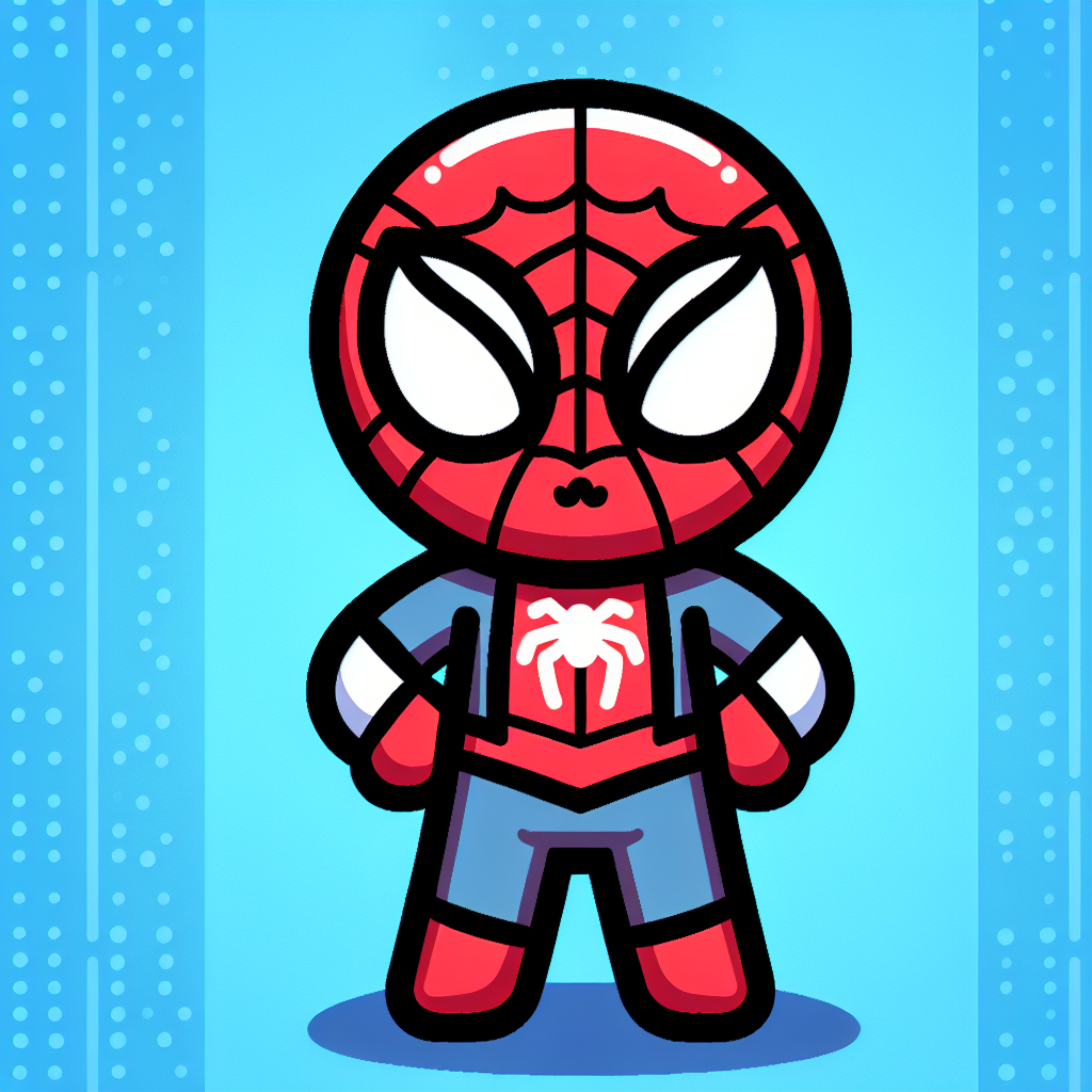 Simple Cute Spiderman Clipart