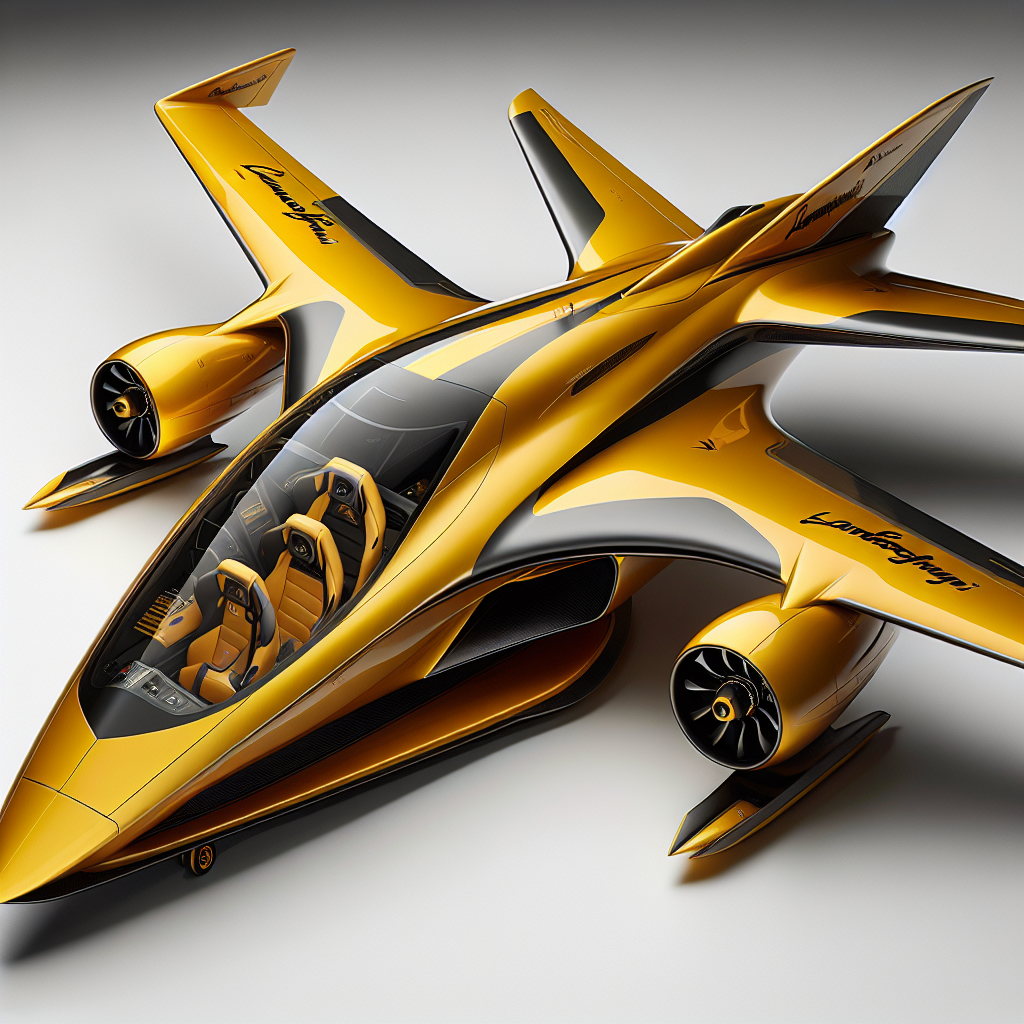 Sleek Lamborghini Racing Airplane Design