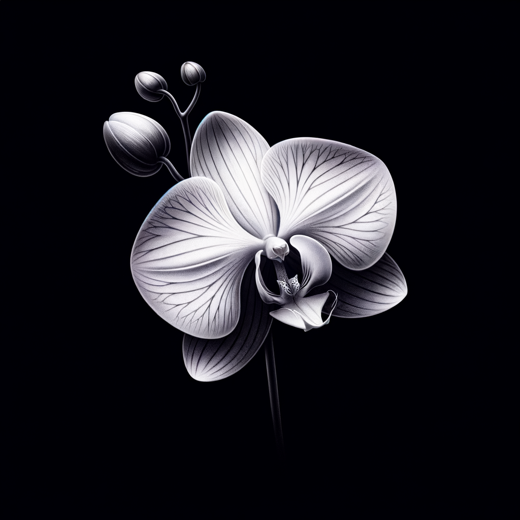 Realistic Orchid Tattoo Design