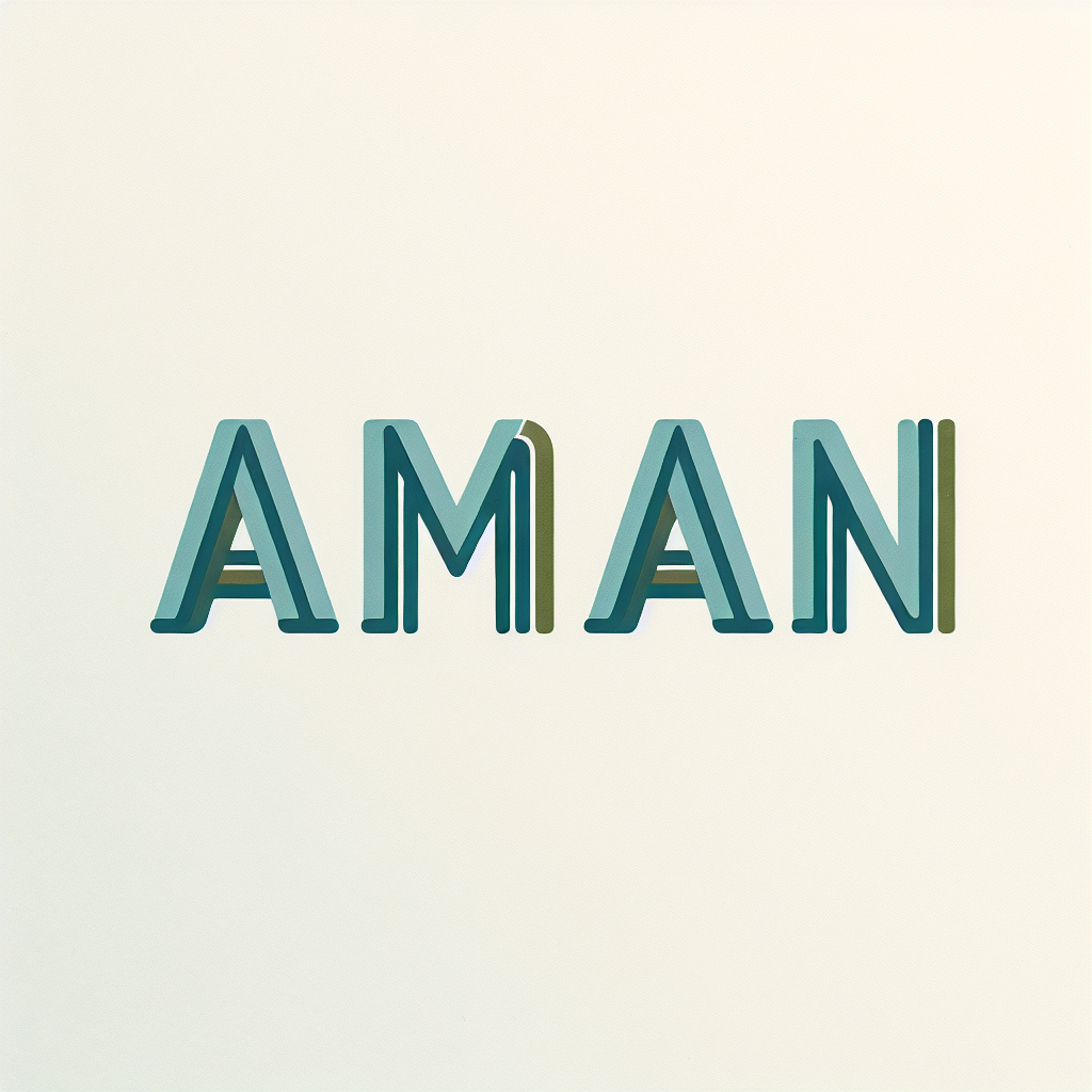 Unique Typography Design for Aman Logo