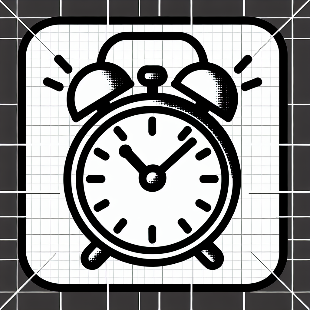 128x128 Circular Alarm Clock Icon