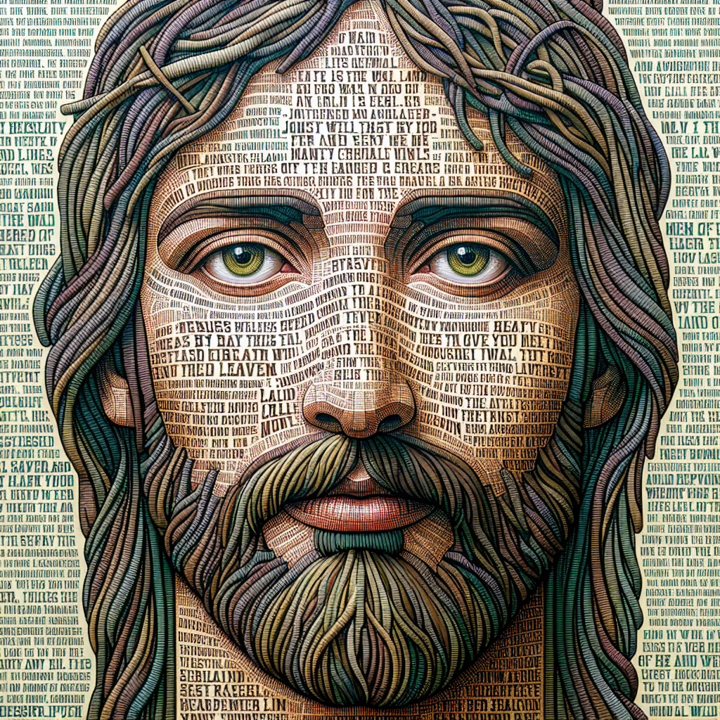 Artistic Image of Jesus Through King James Bible Text