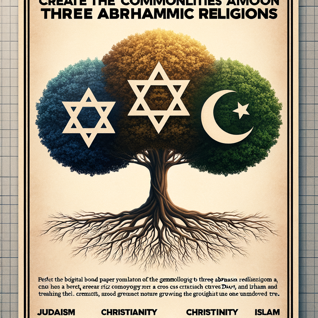 Digital Poster Highlighting Commonalities Among Abrahamic Religions