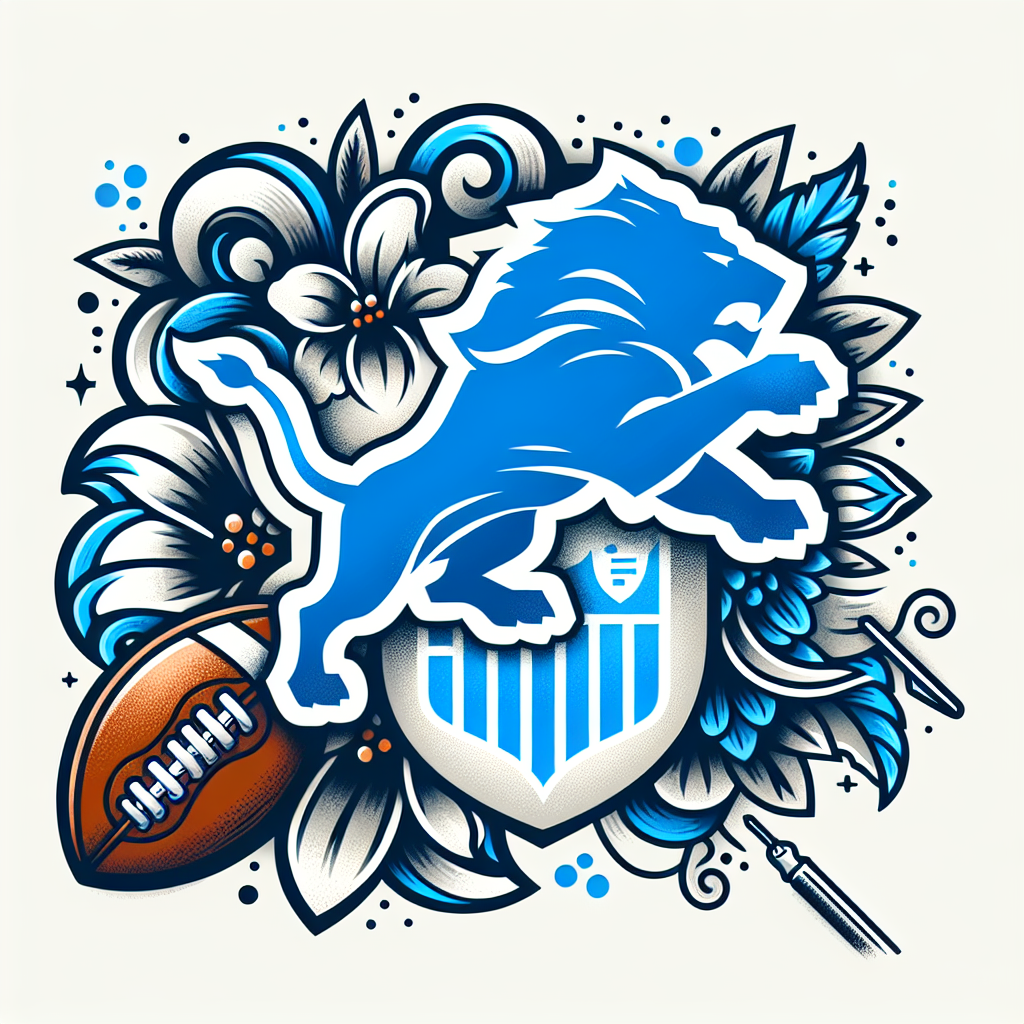 Roaring Lion Detroit Lions Tattoo Design