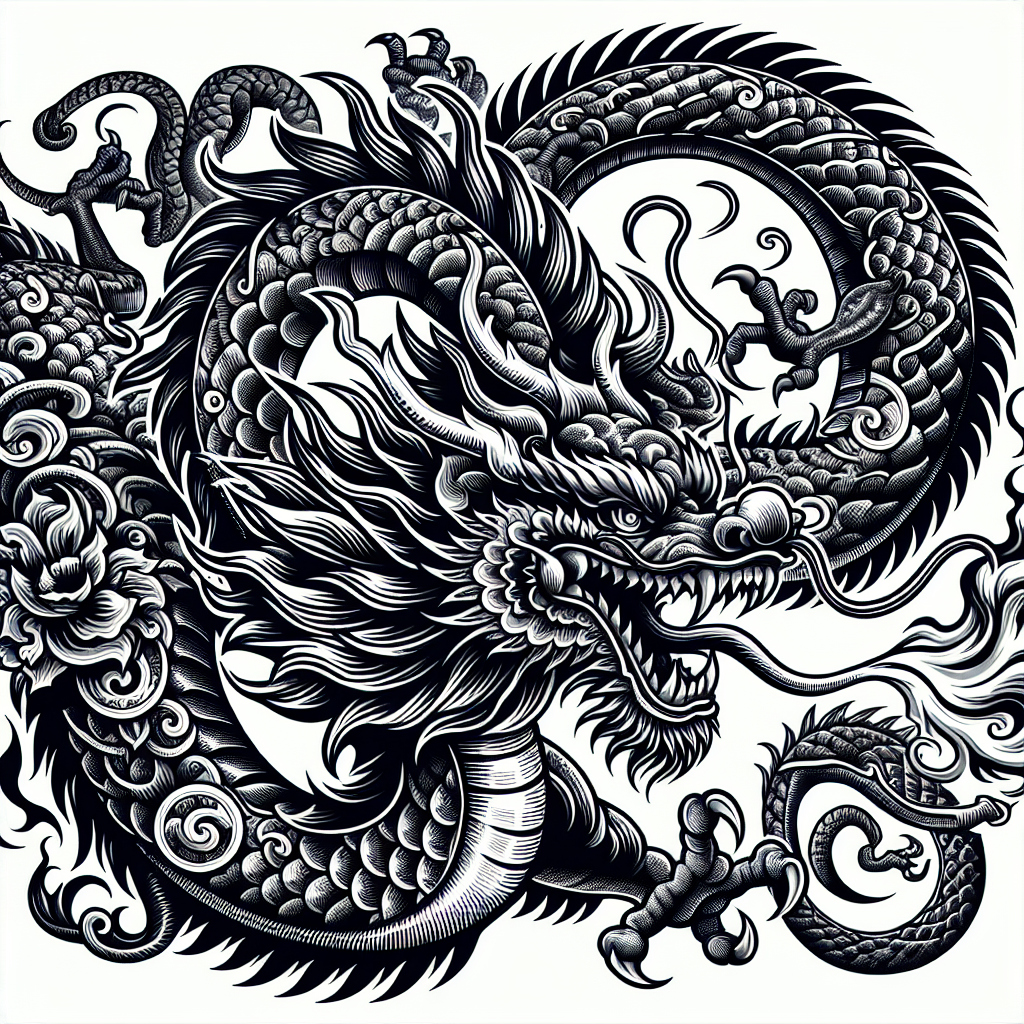 Chinese Style Dragon Tattoo Design