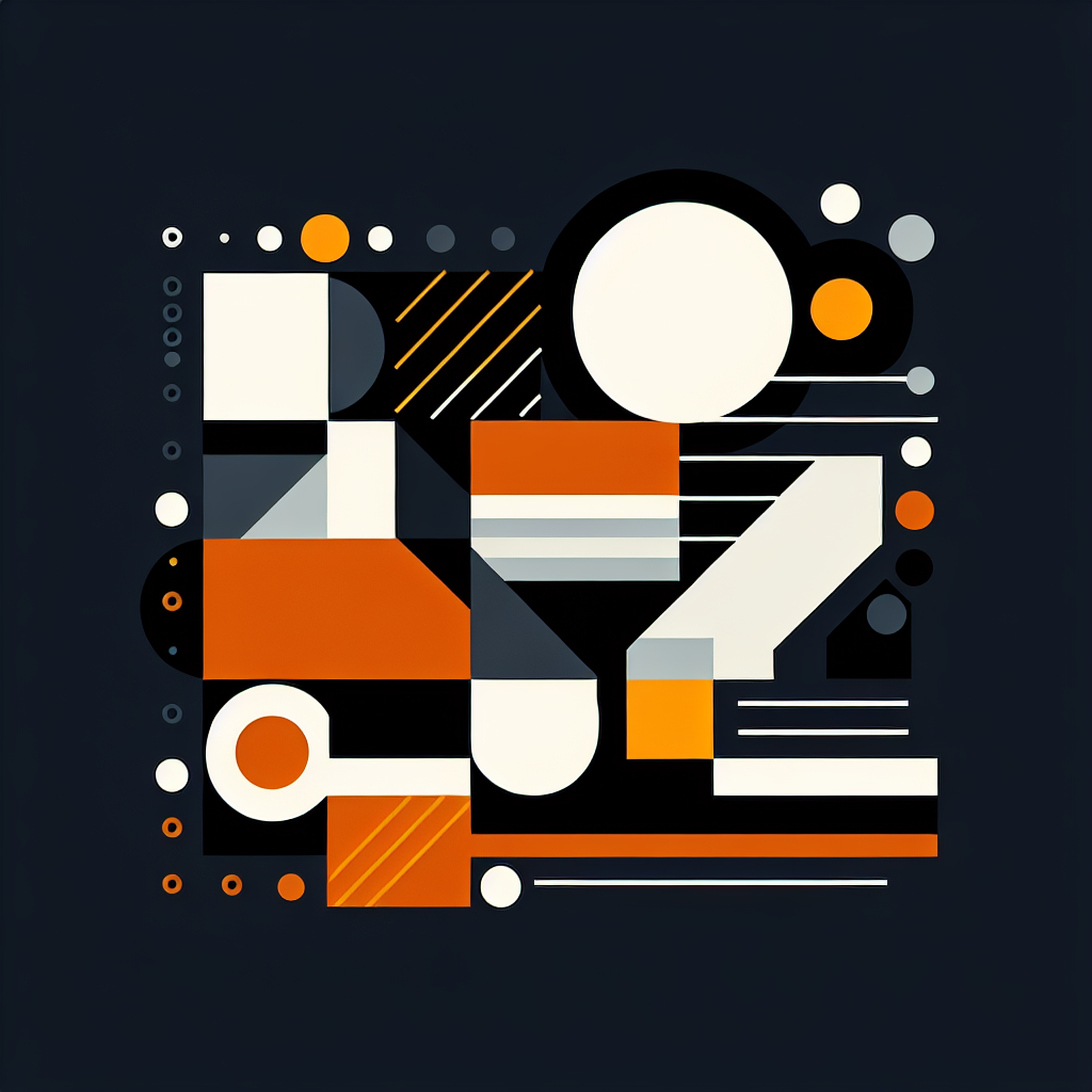 Minimalist Graphic with Geometric Shapes and Clean Lines