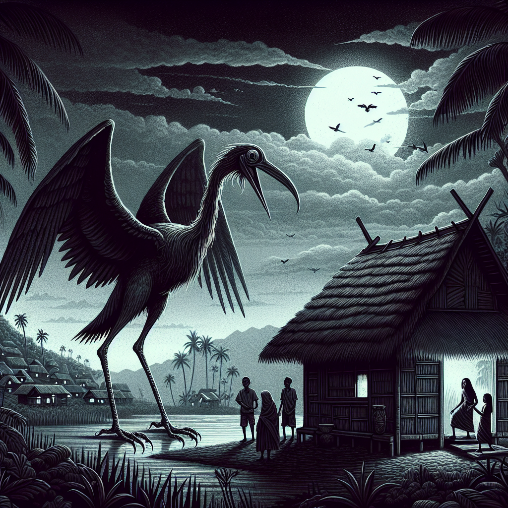 Aswang Tik-Tik: Eerie Filipino Folklore Creature Illustration