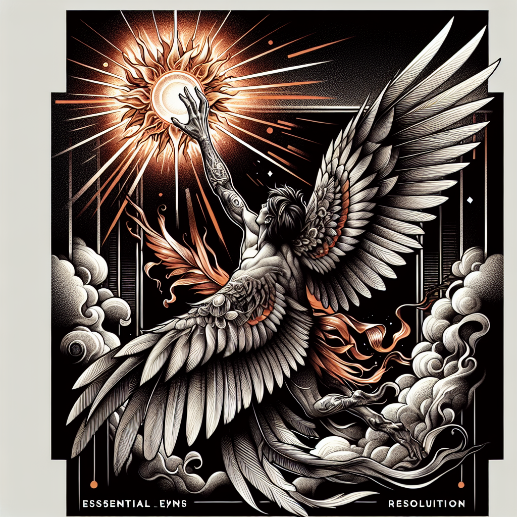 Icarus Tattoo Design: Ascent and Ambition Captured