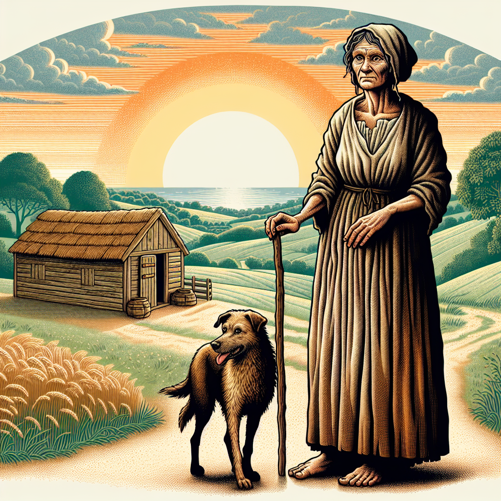 Illustration of Penia, the Greek Goddess of Poverty