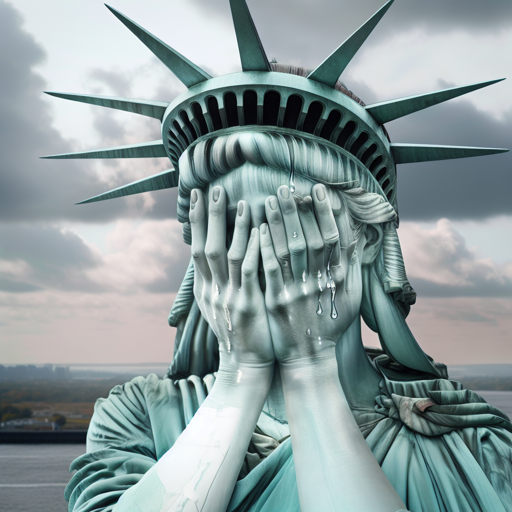 Statue of Liberty Crying