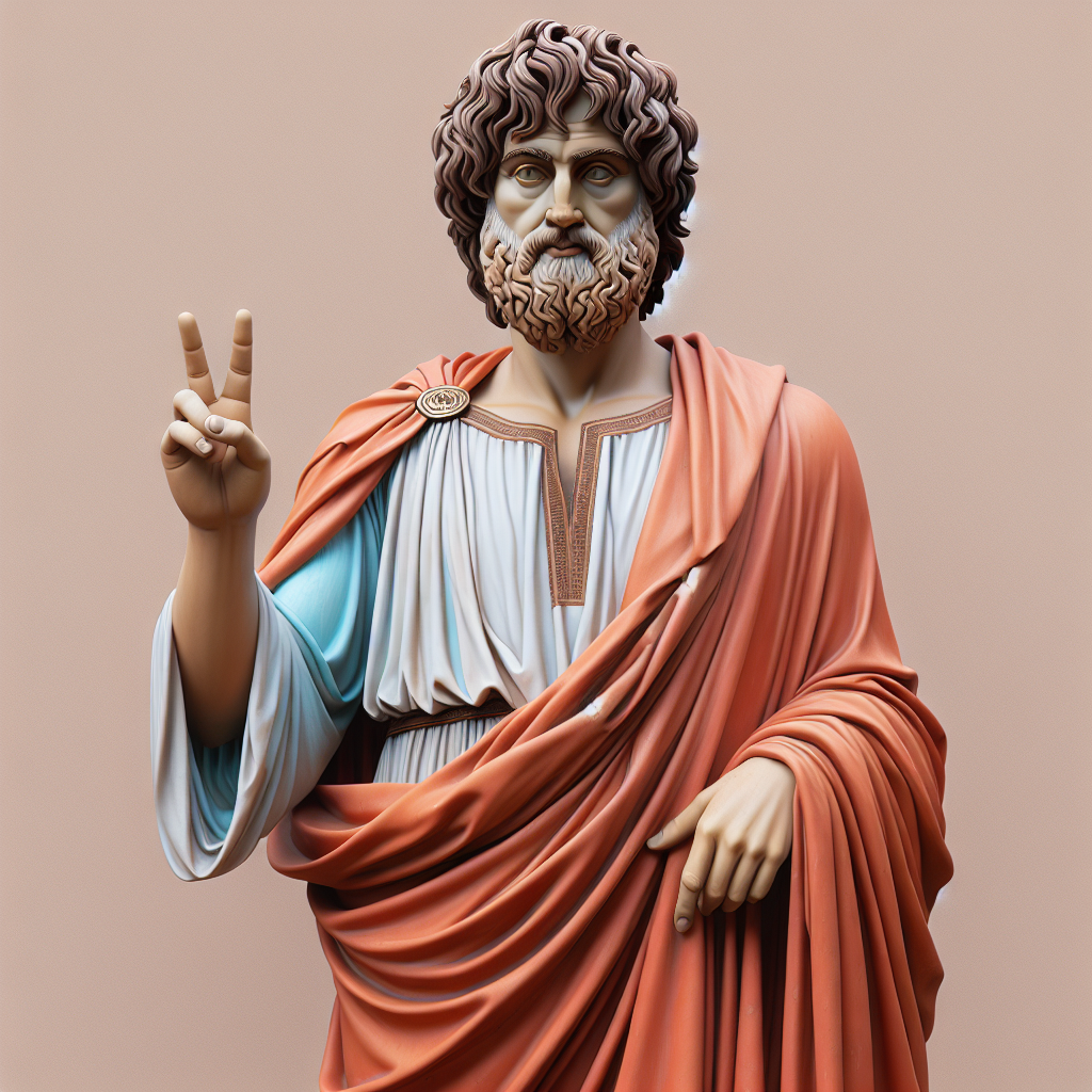 Aristotle: Imagined Representation of Ancient Greek Philosopher