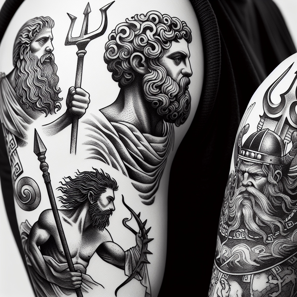 Incredible Greek Gods Tattoo Design