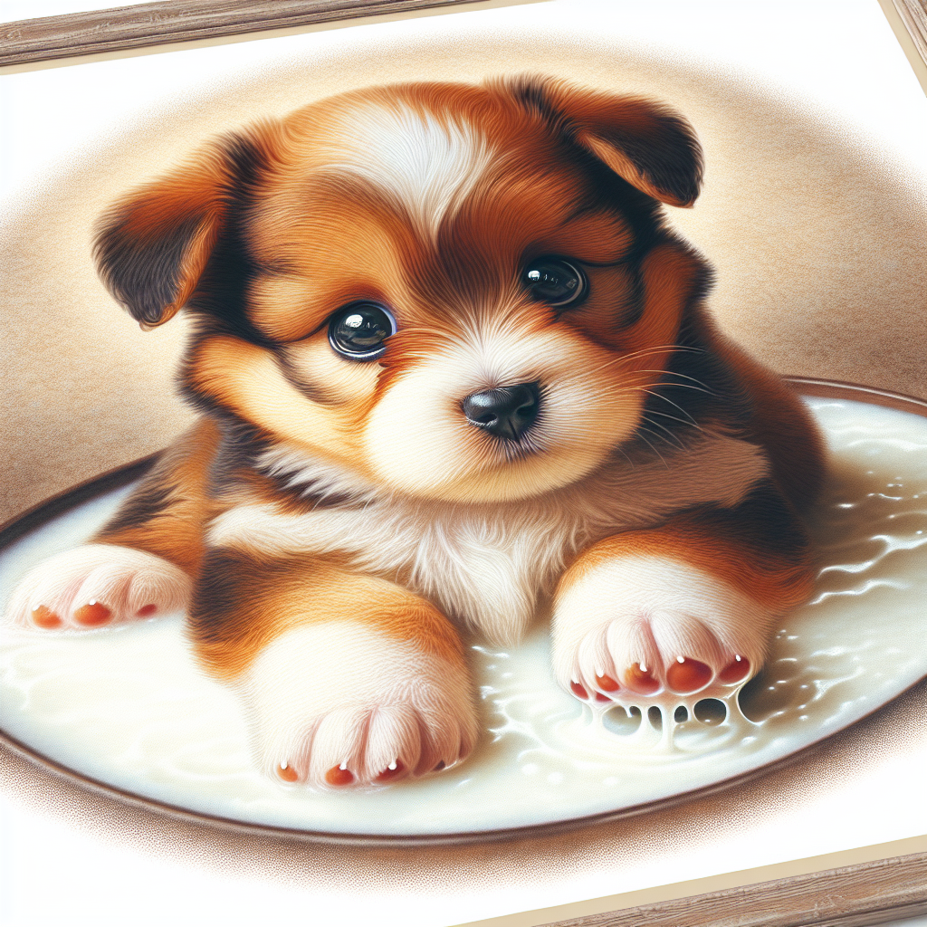 Charming Puppy with White Paws Artwork