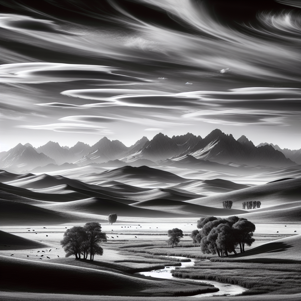 Serene Monochromatic Landscapes