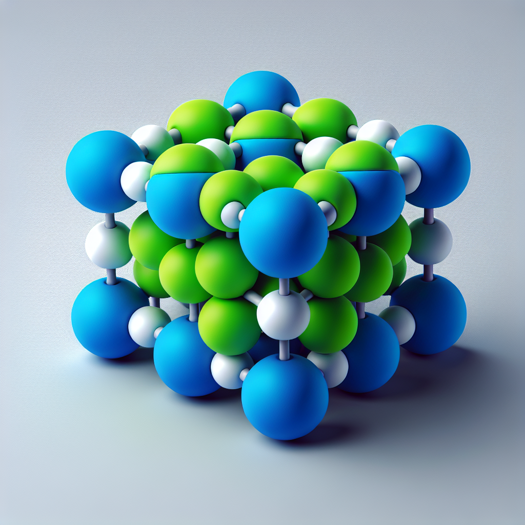 Detailed 3D Model of NaCl: Geometric Harmony Unveiled