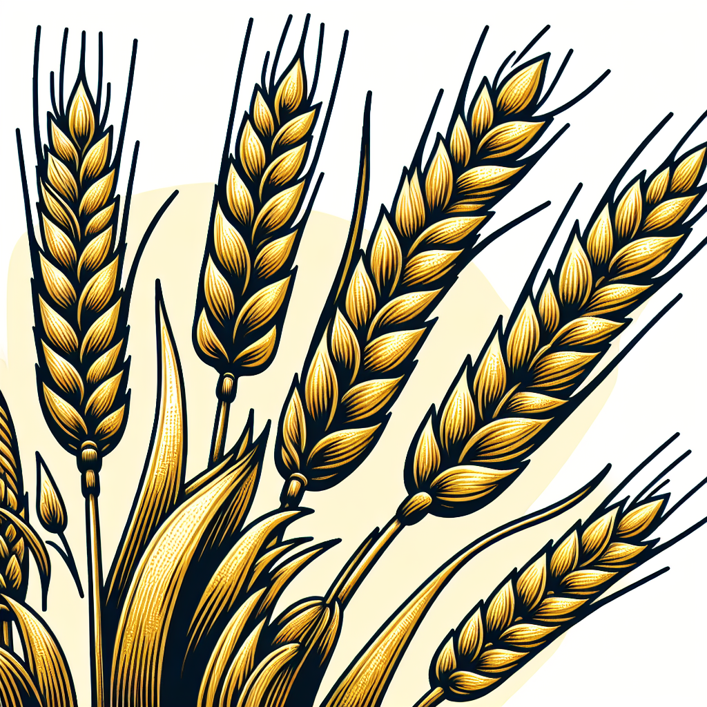 Intricate Wheat Tattoo Design