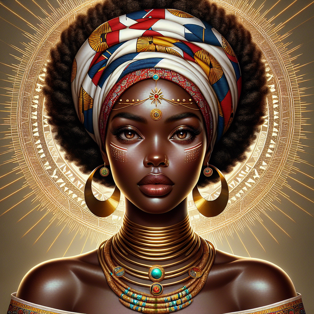 Regal African Queen Illustration