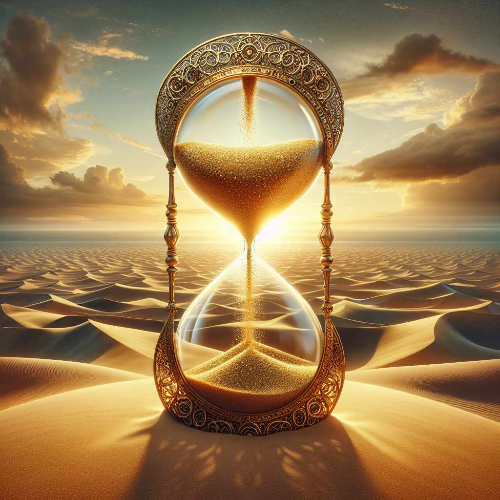 The Sands of Time: Symbolic Hourglass in Desert