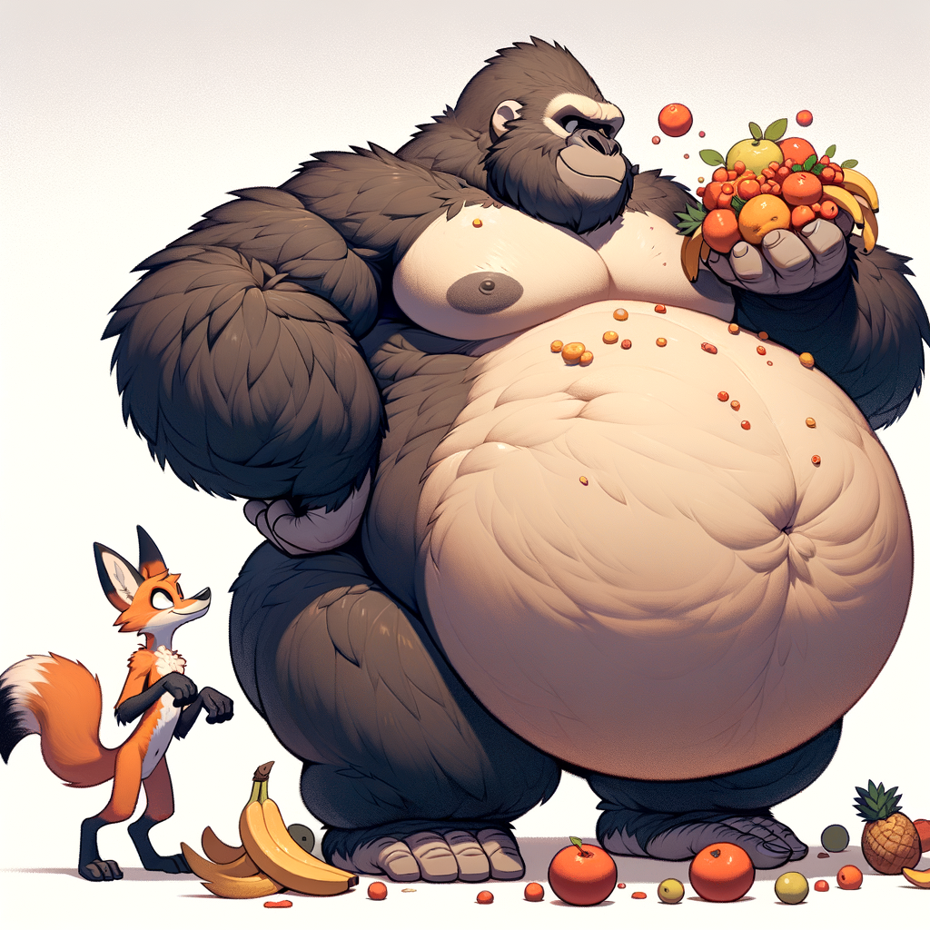 Donkey Kong Vore: Intriguing Gorilla and Fox Encounter