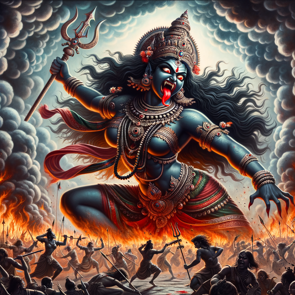 The Epic Dance of Goddess Kali: Power and Fury