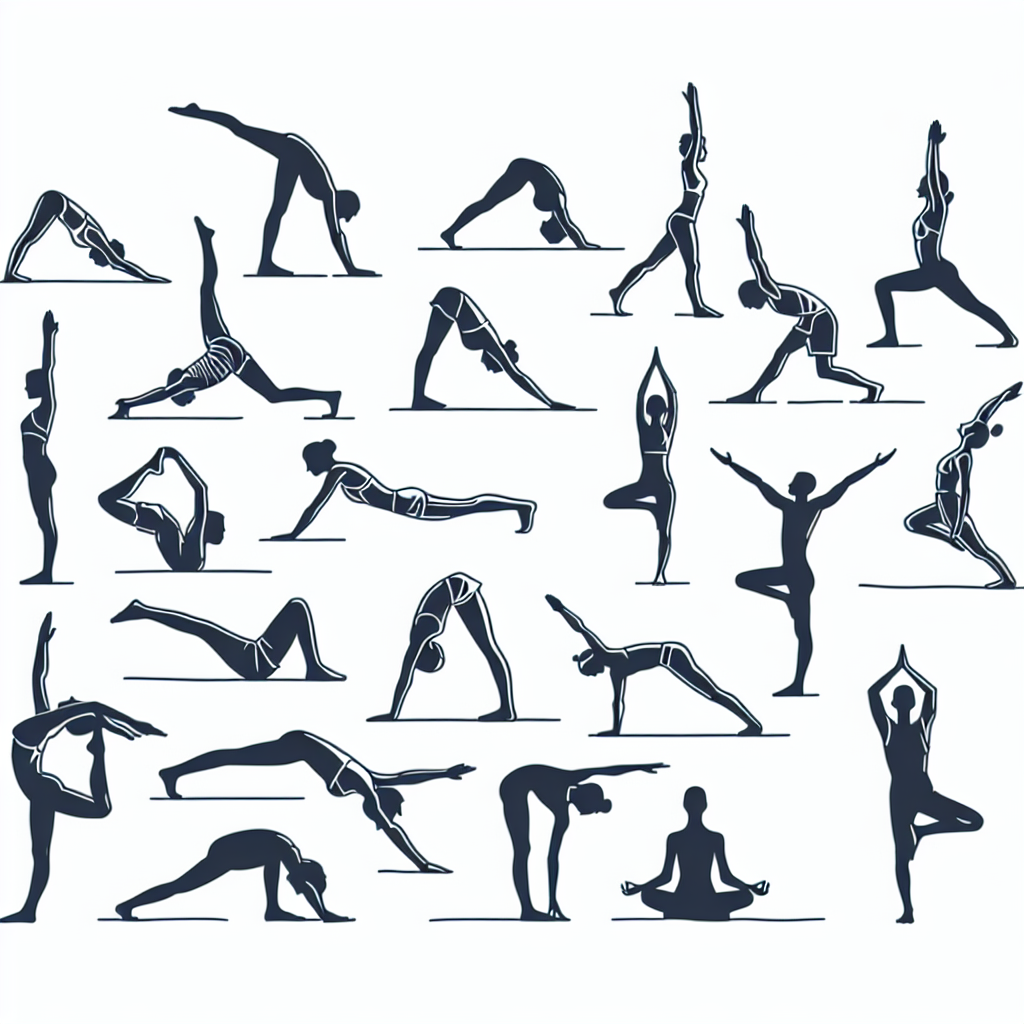 Minimalistic Yoga Poses Illustration