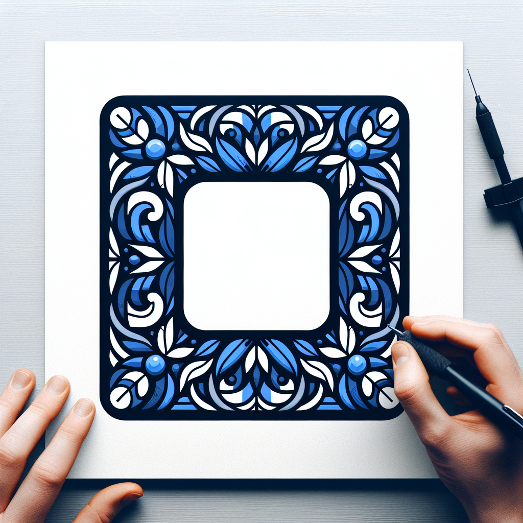 Custom Blue Square with Rounded Corners