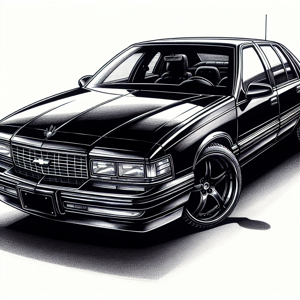 1986 Black Chevrolet Caprice Sketch