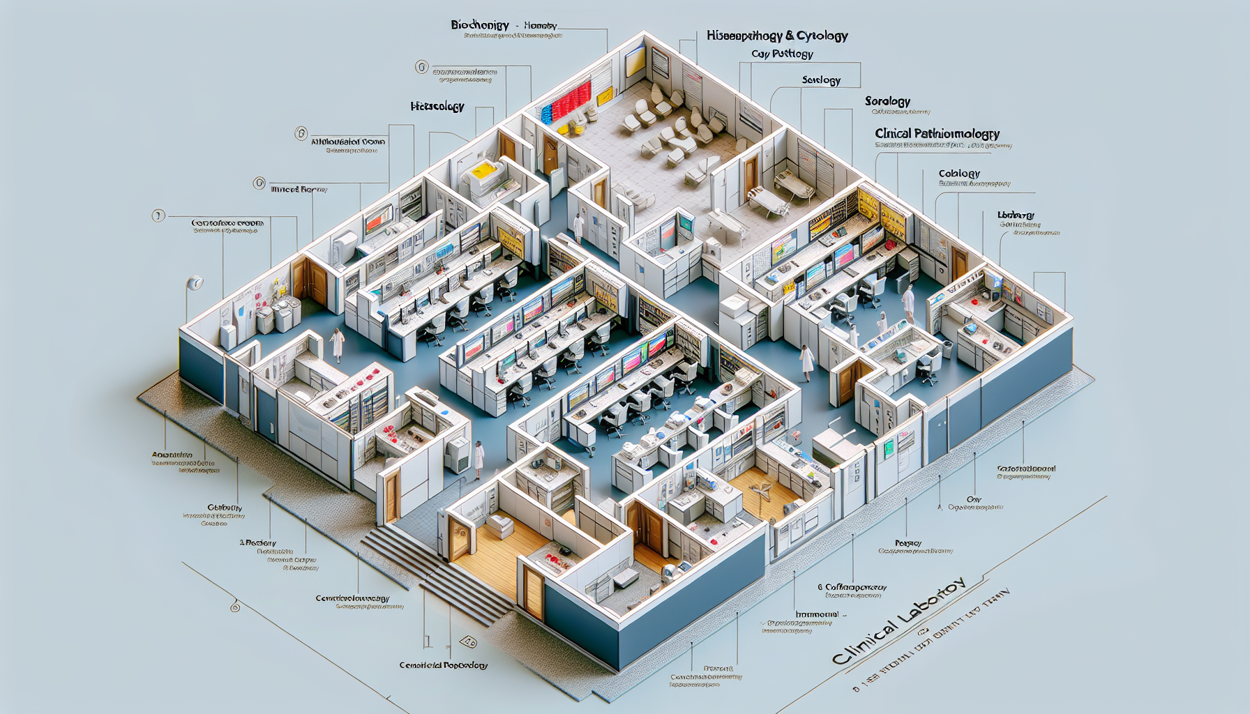 Comprehensive 3D Floor Plan for Clinical Laboratories