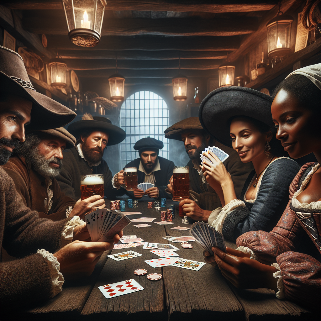 Dive into a Multicultural 17th Century Blackjack Tavern Scene