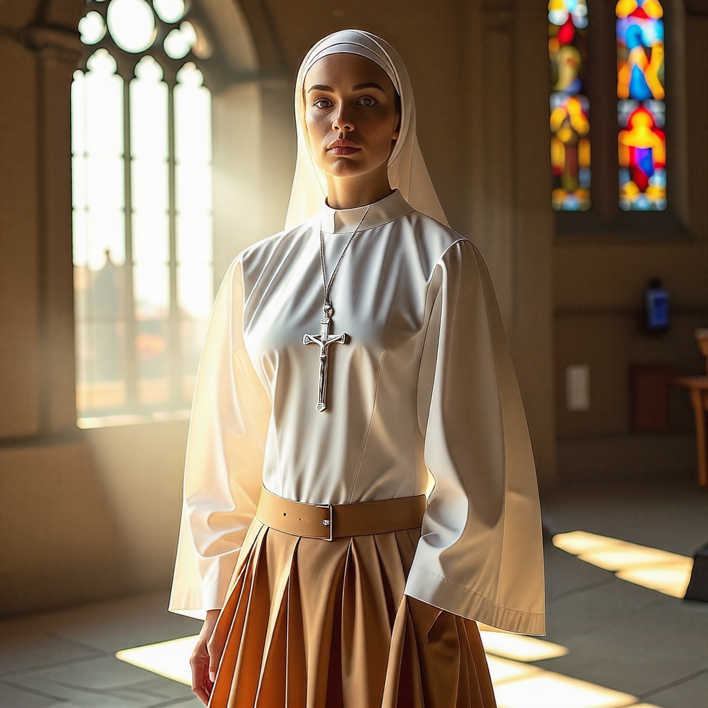 Catholic Nun in Traditional Habit