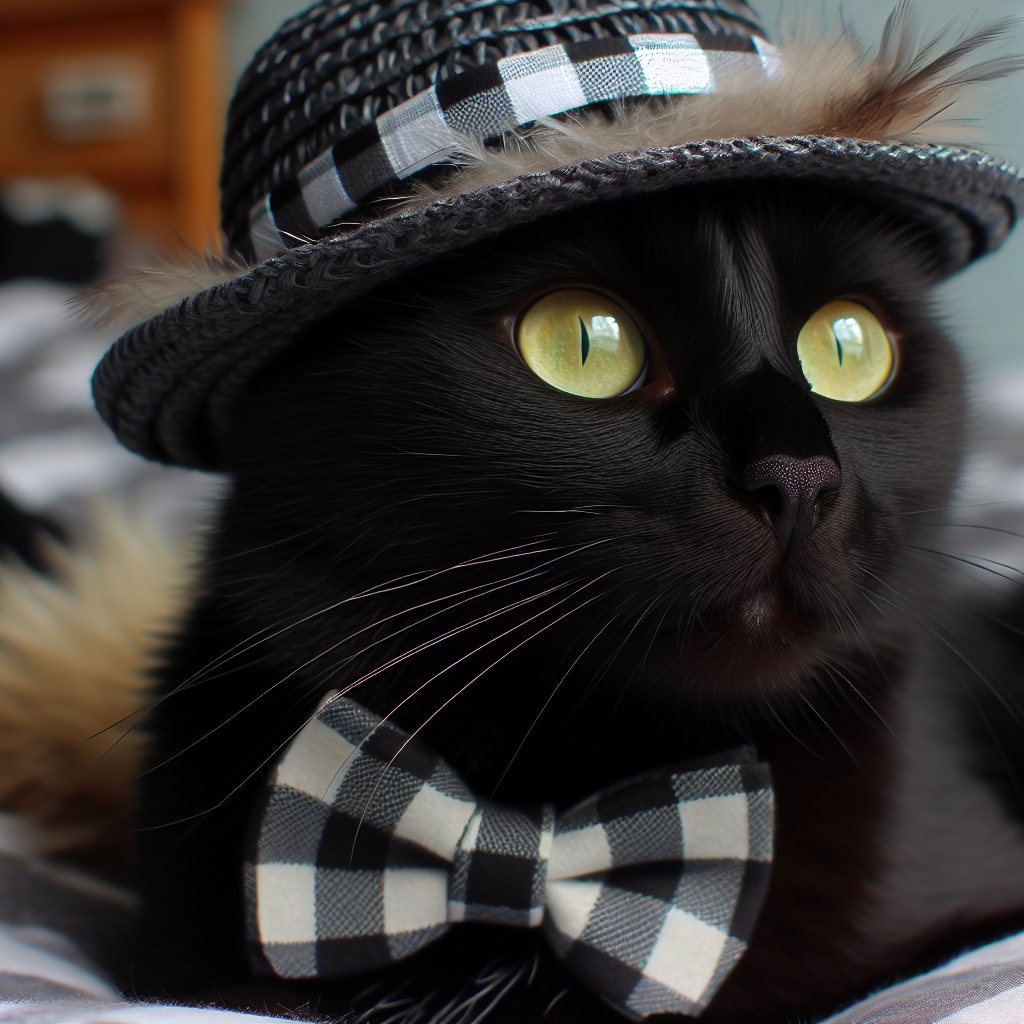 Meet the Adorable Black Cat in a Hat