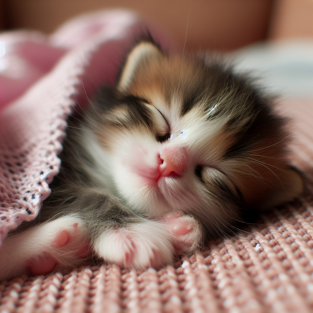 Adorable Sleeping Kitten