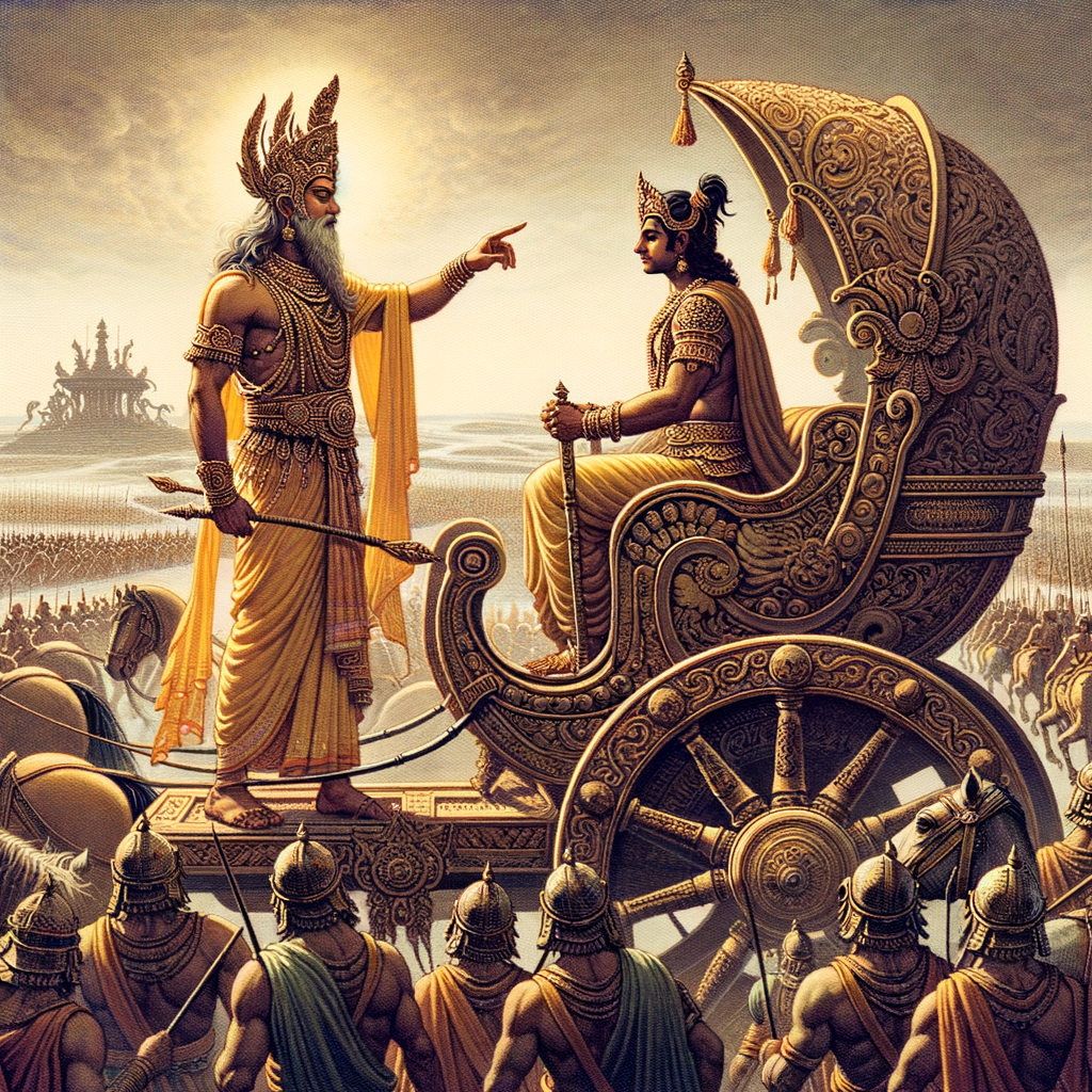 The Legend of Lord Krishna and Arjun in Mahabharat