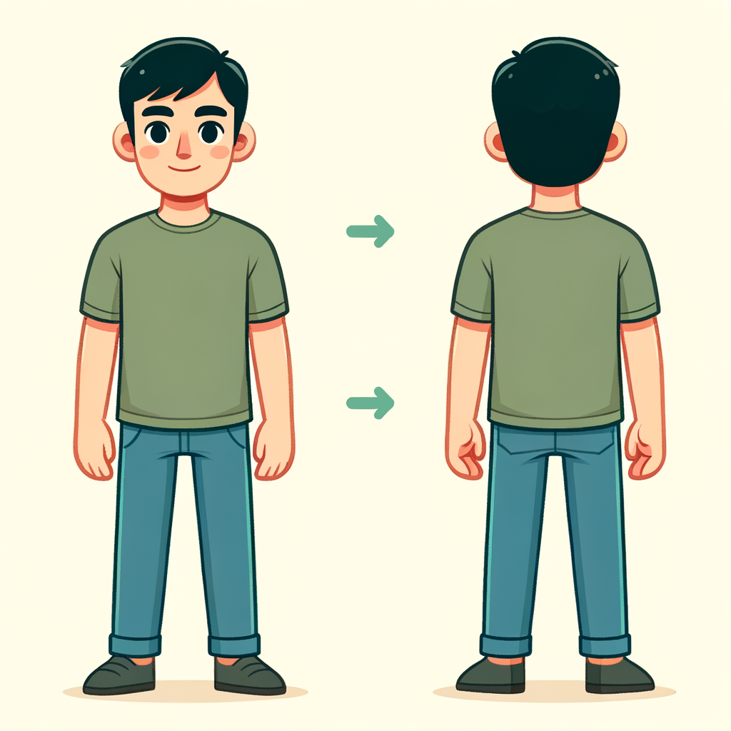 Standing Human Cartoon Character Design