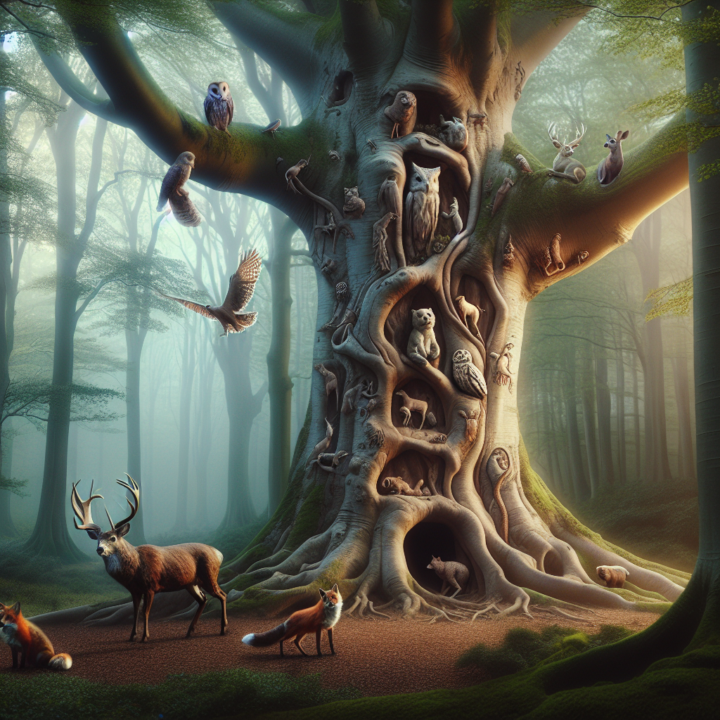 Enchanted Forest of Transforming Trees and Wild Creatures