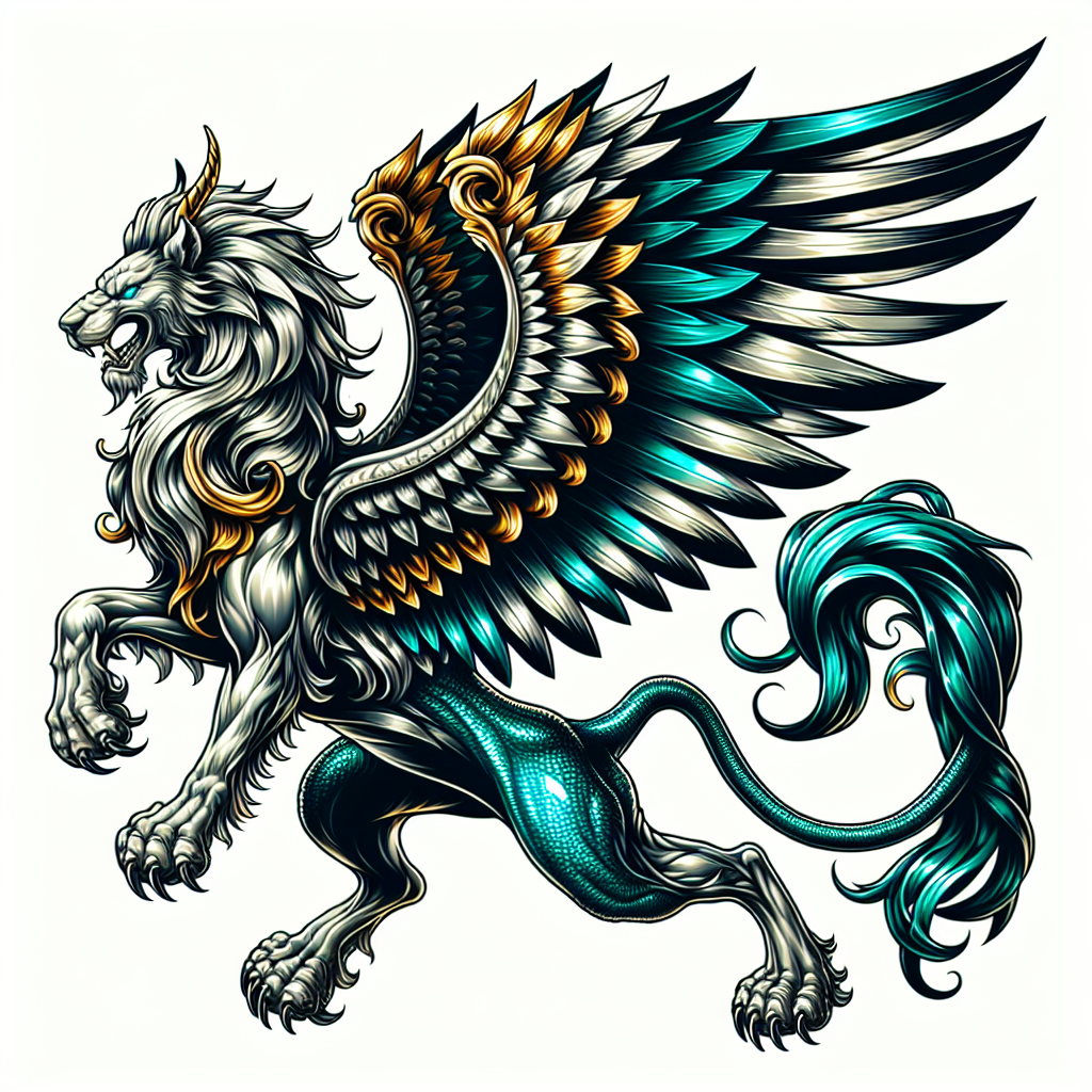 Majestic Griffin Tattoo Design